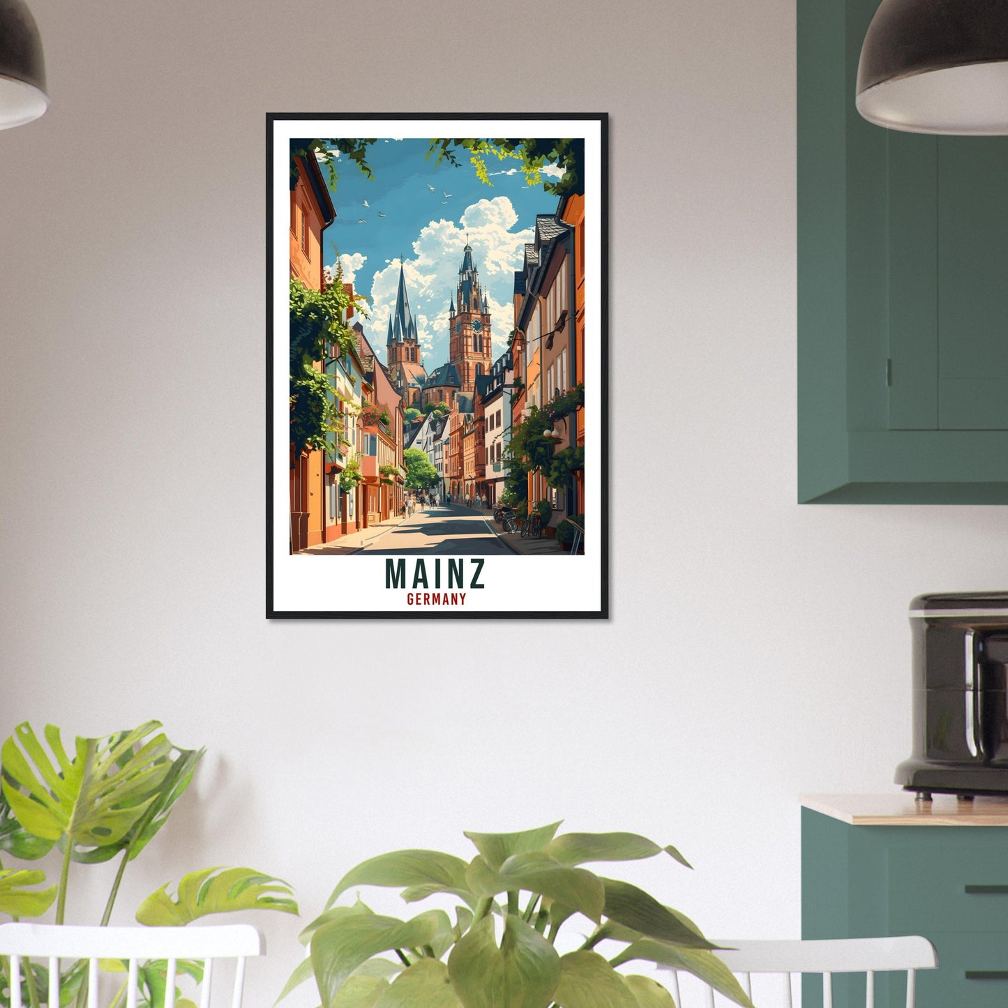 Mainz Travel Print Germany Home Decoration Mainz German City Wall Art Gift Wall Hanging Art Lover Germany Artwork Mainz Travel Poster