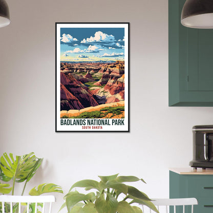 Badlands National Park South Dakota USA Travel Print Wall Art Wall Hanging Home Décor Badlands Gift Travel Art USA  Artwork Travel Poster