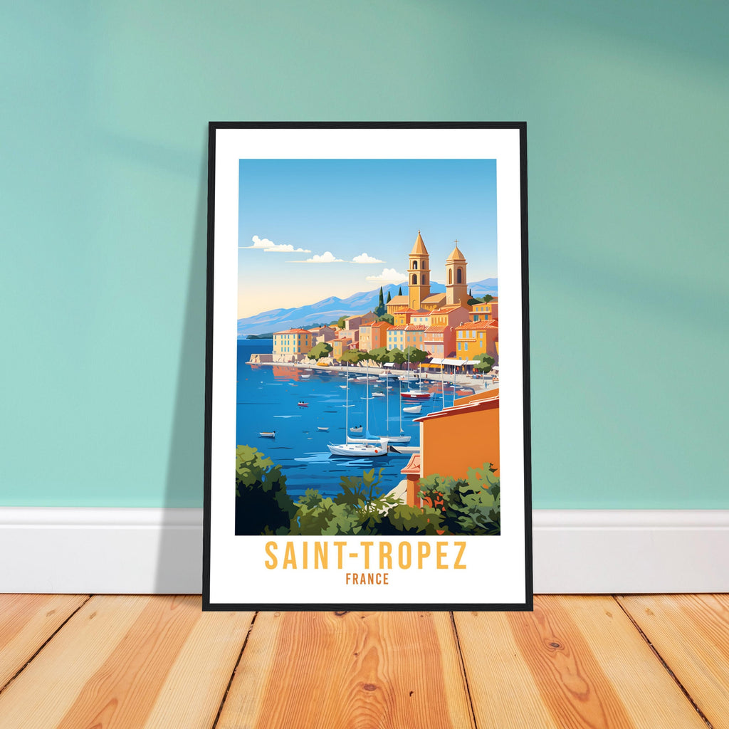 Saint-Tropez Travel Print Saint-Tropez French Rivera Art Print Saint-Tropez Wall Art Travel Lover Gift Wall Hanging Saint-Tropez Côte d'Azur