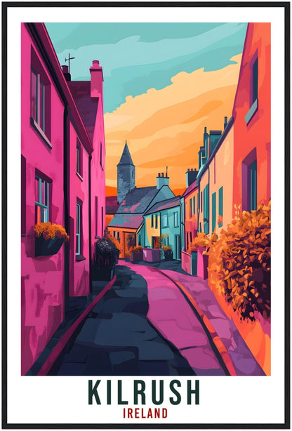 Kilrush Travel Print Ireland Home Decor Kilrush Wall Art Wall Hanging Art Lover Irish Artwork Travel Poster Kilrush Clare Ireland Travel Art