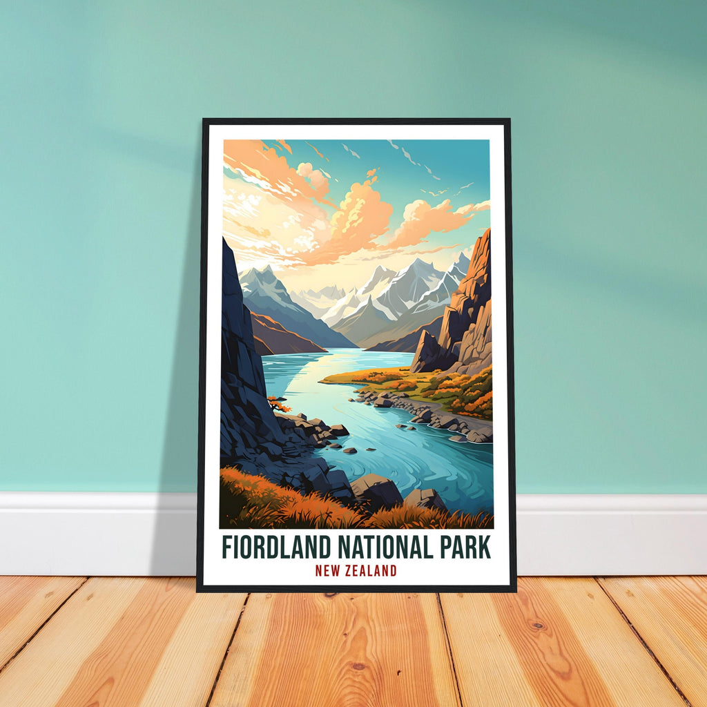 Fiordland National Park Travel Print Wall Art Fiordland New Zealand Decor Artwork Art Gifts Fiordlands Travel Poster New Zealand Art Lovers