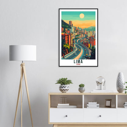 Lima Travel Print Peru Home Decor Lima Wall Art Gift Wall Hanging Art Lover Lima Peruvian Artwork Travel Poster Travel Art Peru Cityscape