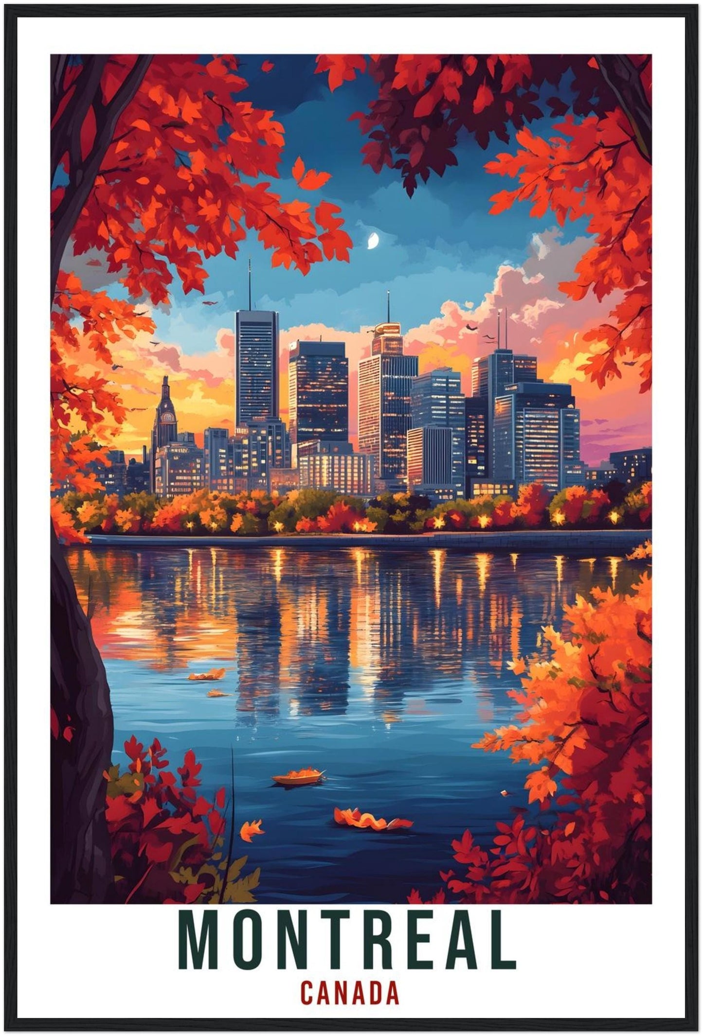 Montreal Travel Print Canada Home Decor Montreal Wall Art Gift Wall Hanging Art Lover Montreal Canadian Artwork Travel Poster Quebec Artwork