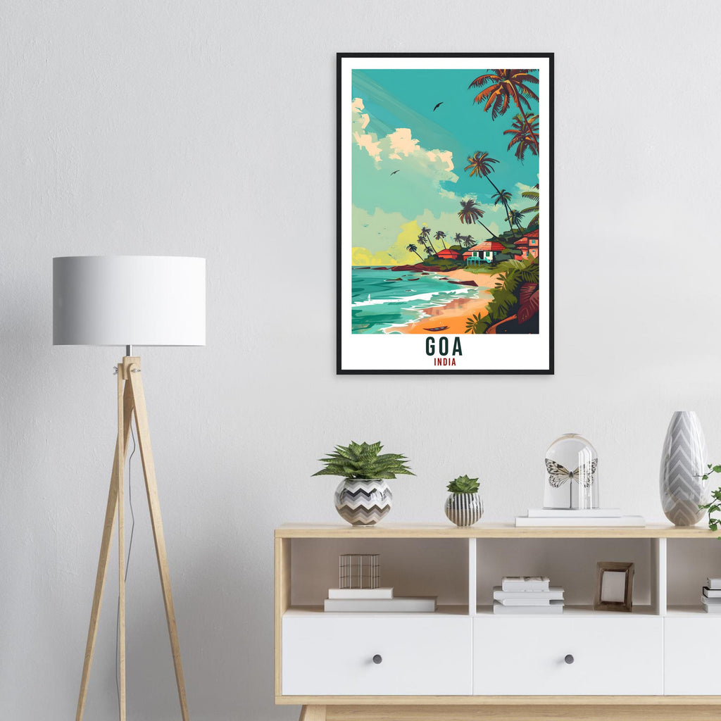 Goa Travel Poster India Home Decoration Goa Wall Art Gift Wall Hanging Art Lover Indian Artwork India Goa Travel Print Goa Beach Print