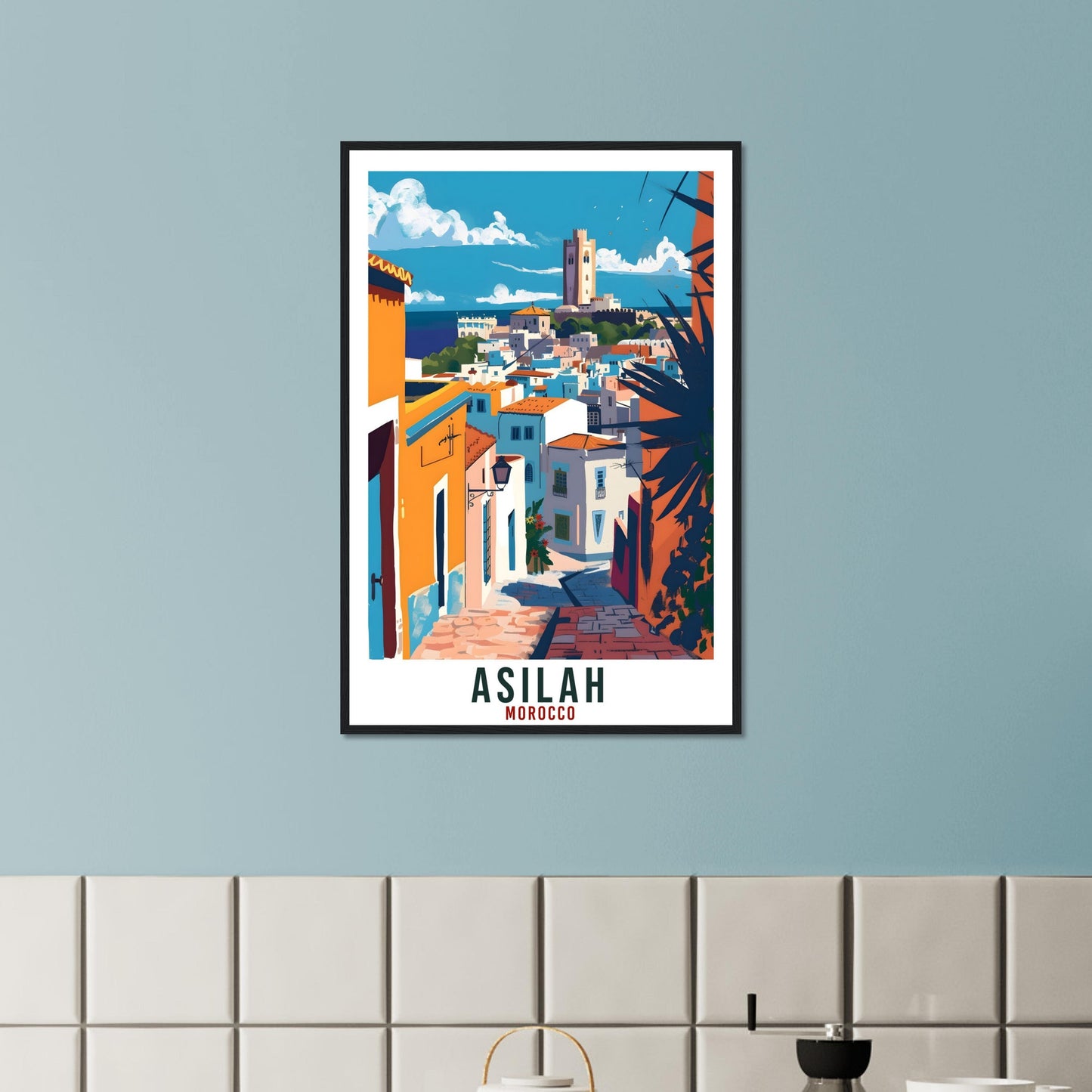 Asilah Morocco Travel Print Asilah Wall Art Wall Hanging Home Décor Asilah Gift Art Lovers Morocco Artwork Gift Print Africa Landmark Poster