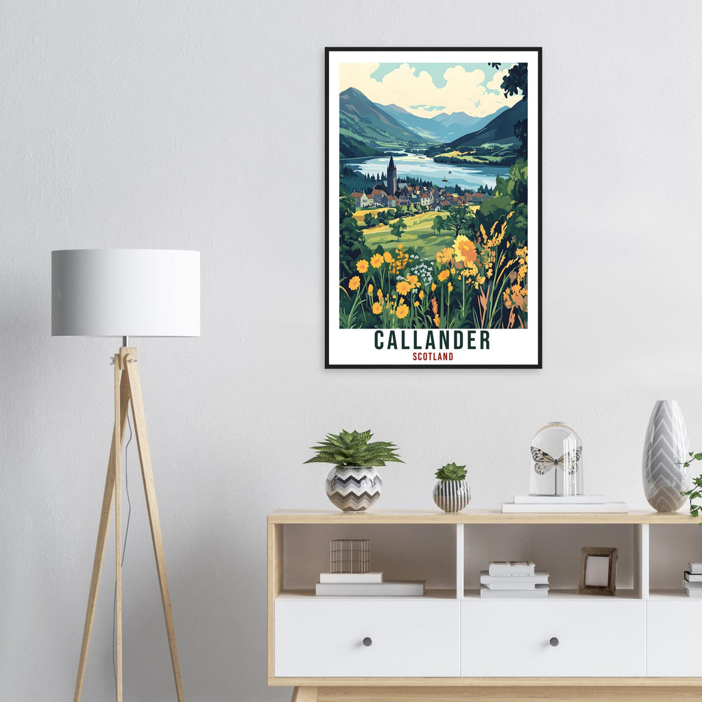 Callander Travel Print Scotland Home Decor Callander Wall Art Wall Hanging Art Lover Scotland Artwork Travel Poster Callander Travel Art