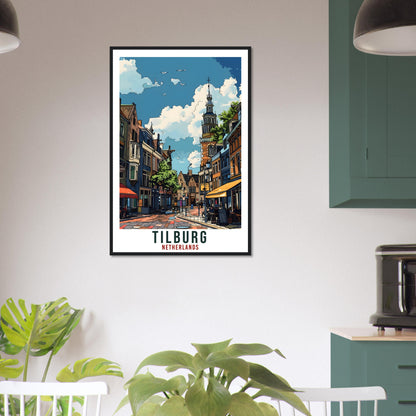 Tilburg Travel Print Holland Wall Art Wall Hanging Home Décor Tilburg Gift Art Lovers Dutch Artwork Gift The Netherlands Travel Poster