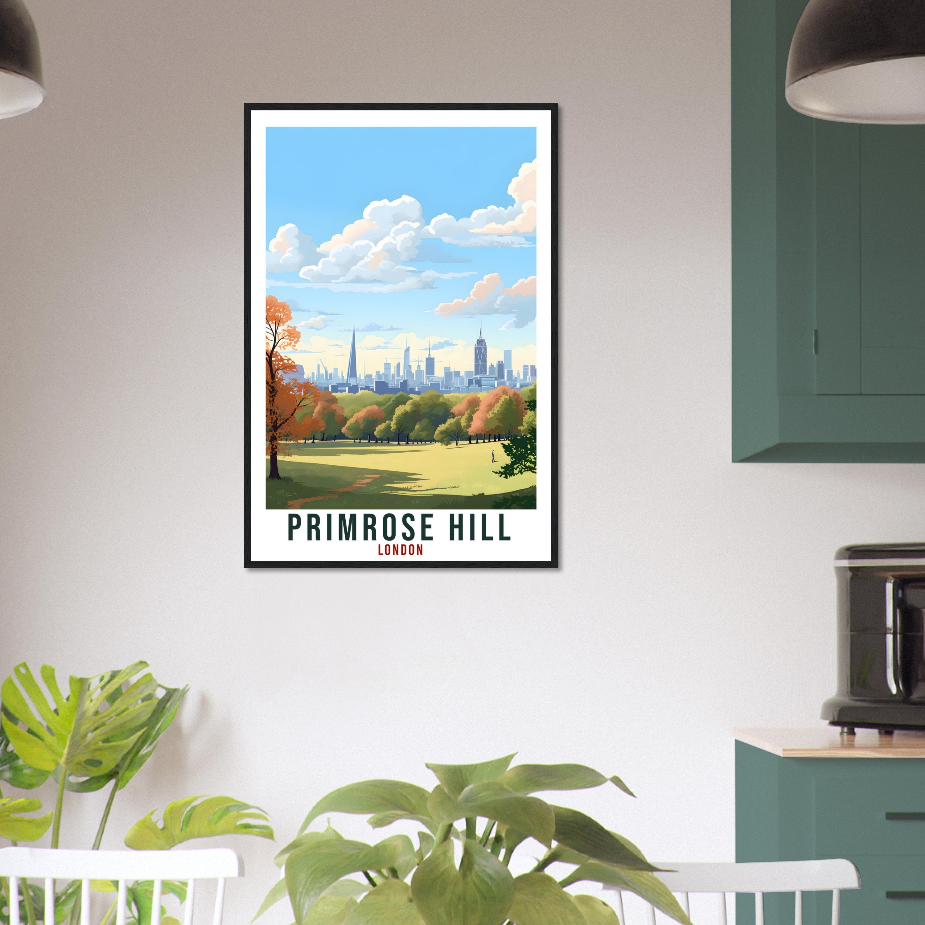 Primrose Hill London Travel Print English Wall Art Wall Hanging Travel Art Gift London Travel Poster London Cityscape Artwork Art Lover Gift