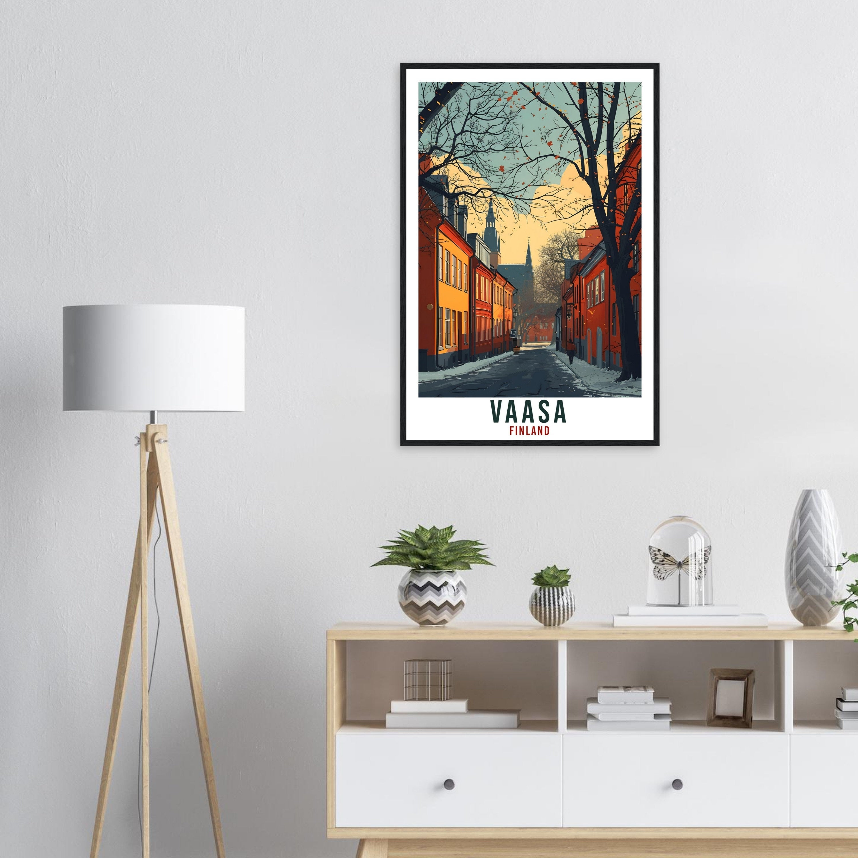 Vaasa Finland Travel Print Wall Art Vaasa Wall Hanging Home Décor Vaasa Gift Art Lovers Finland Artwork Gift Print Vaasa Landmark Poster