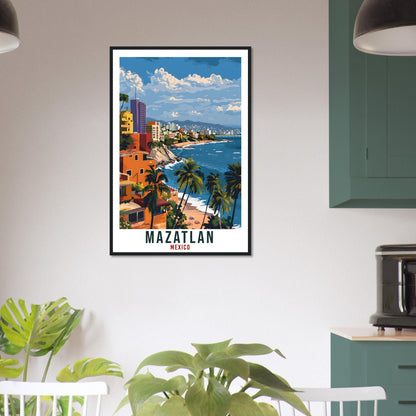 Mazatlan Mexico Travel Print Mexico Wall Art Wall Hanging Home Décor Mazatlan Gift Mexico Landmark Artwork Gift South America Travel Poster
