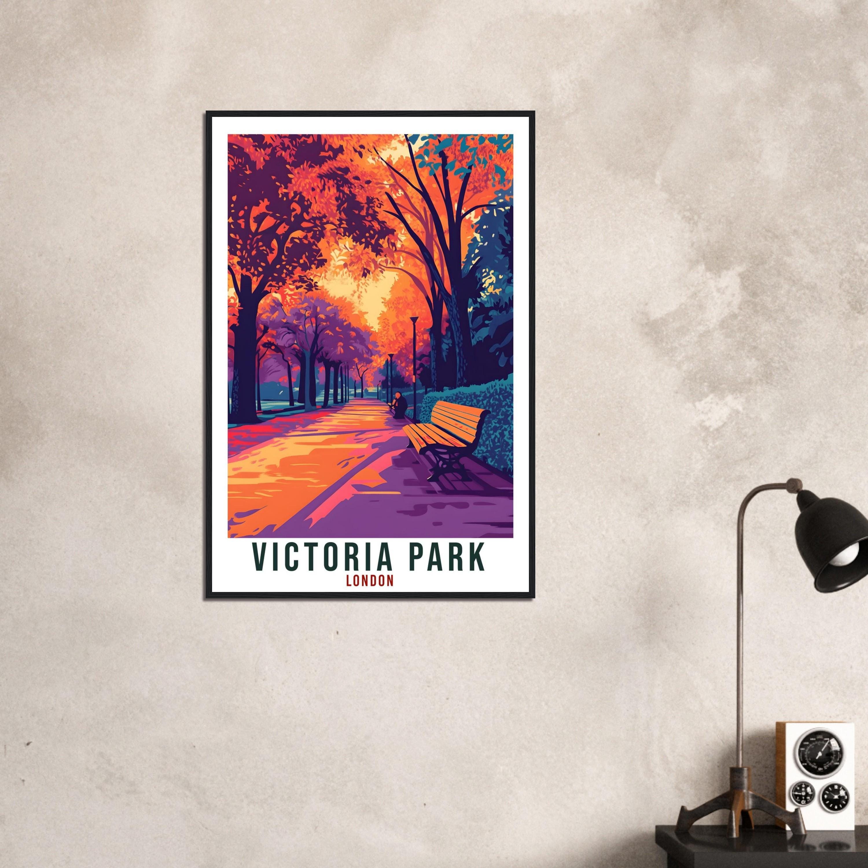 Victoria Park London Travel Print England London Wall Art Gift Wall Hanging Art Lover London England Artwork Travel Poster UK Travel Art