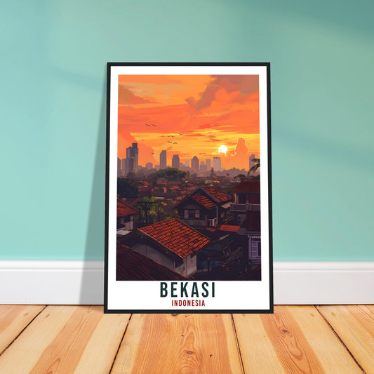 Bekasi Travel Print Bali Wall Art Indonesia Wall Hanging Home Décor Bekasi Gift Landmark Artwork Travel Art Indonesia Bekasi Travel Poster