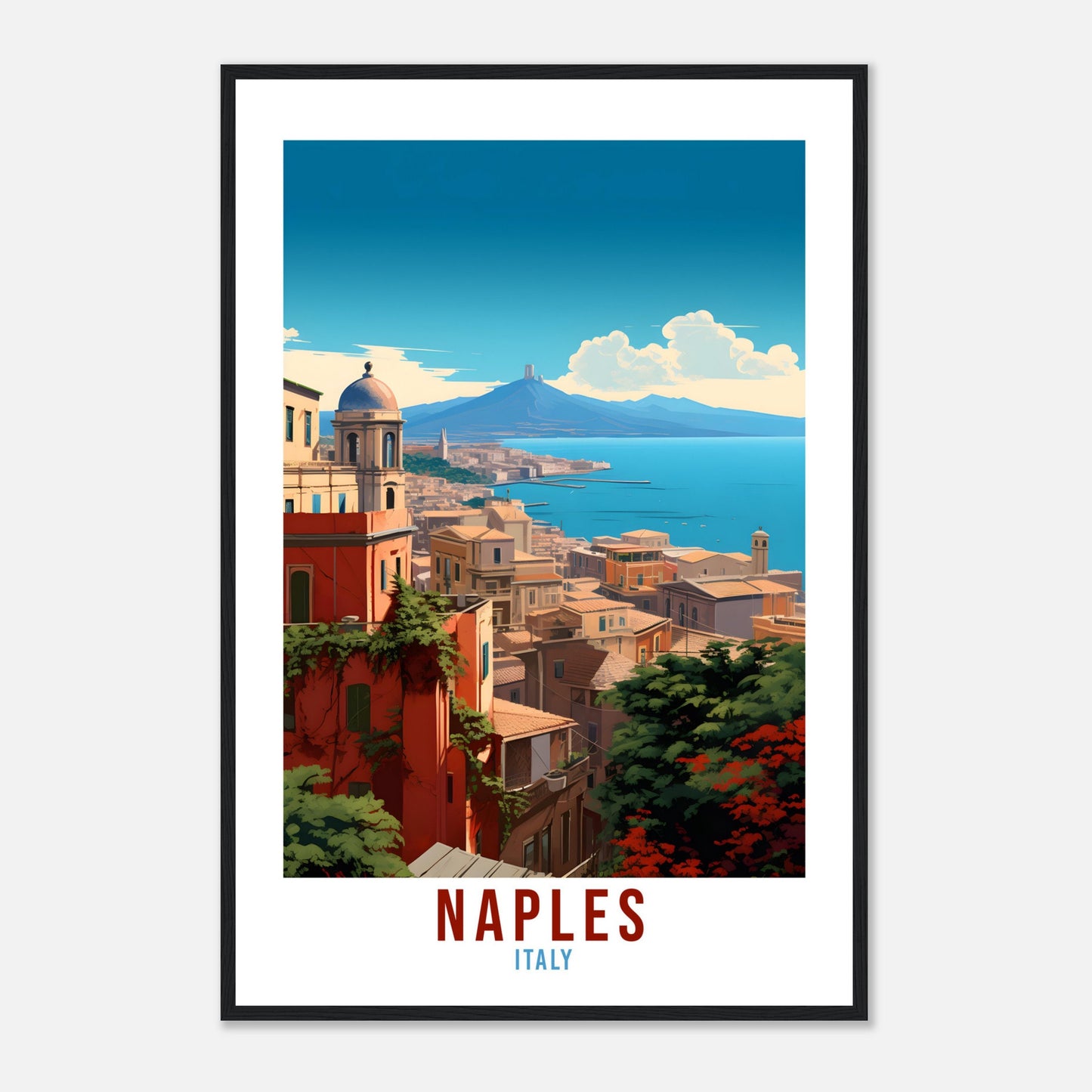Naples Italy Travel Print Wall Art Naples Wall Hanging Home Décor Naples Gift Art Lovers Italy Art Lover Gift Print Naples Italy Print
