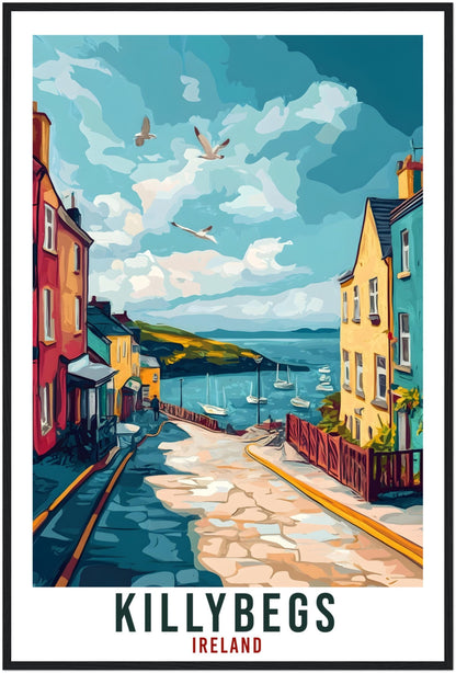 Killybegs Travel Print Ireland Home Decor Killybegs Wall Art Gift Wall Hanging Art Lover Killybegs Artwork Travel Poster Ireland Travel Art