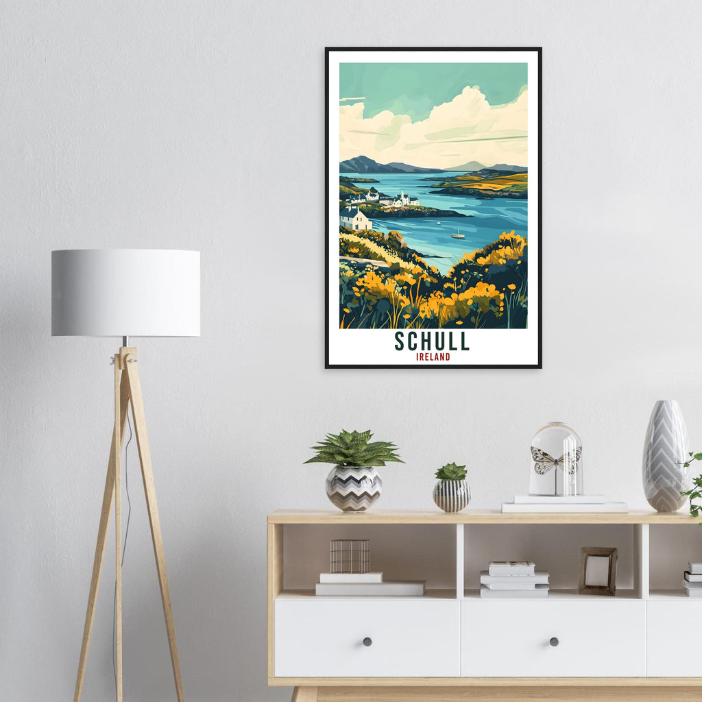 Schull Travel Print Ireland Home Decor Schull Wall Art Gift Wall Hanging Art Lover Schull Irish Artwork Travel Poster Ireland Travel Art