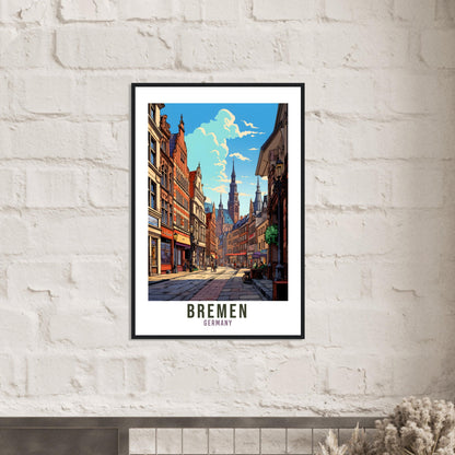Bremen Germany Travel Print Wall Art Bremen Wall Hanging Home Décor Bremen Gift Art Lovers Germany Art Lover Gift Print Bremen German Print