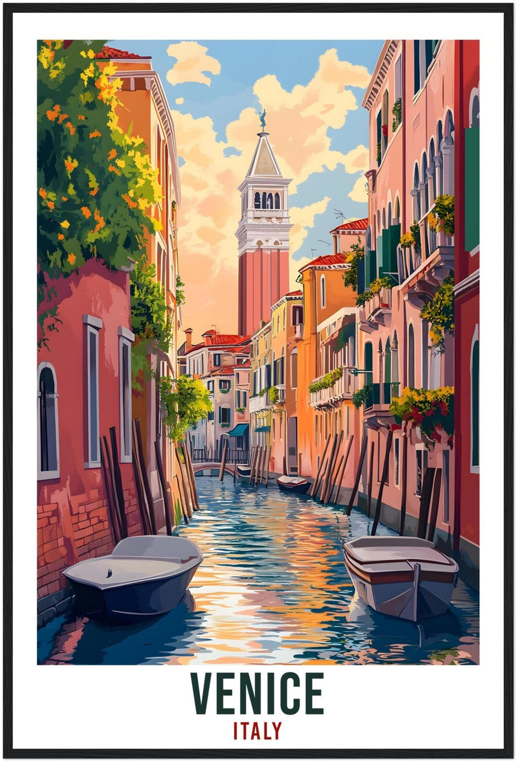Venice Travel Print Italy Home Decor Venice Wall Art Gift Wall Hanging Art Lover Venice Italy Artwork Travel Poster Italian Travel Art
