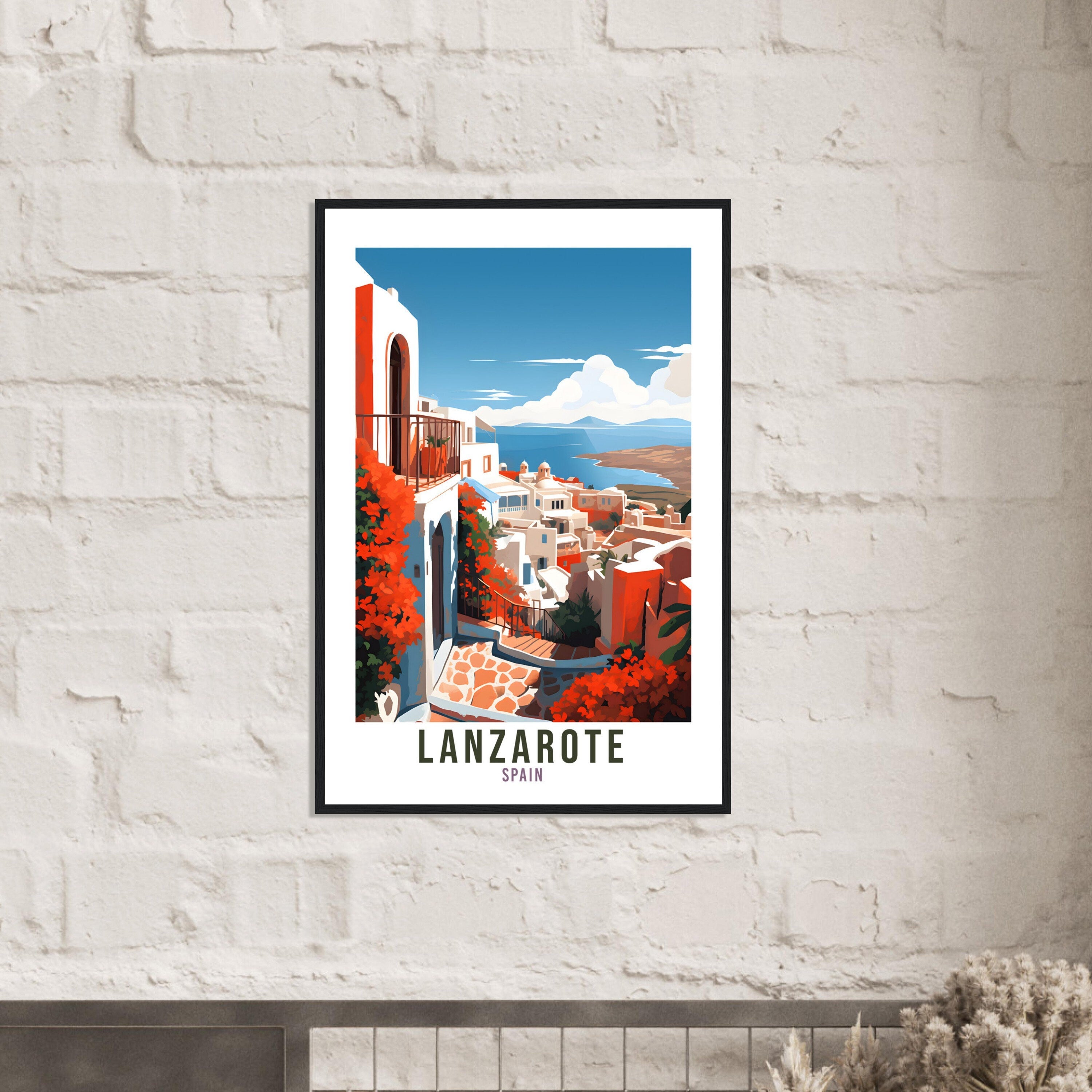 Lanzarote Travel Poster Wall Art Lanzarote Wall Hanging Home Décor Lanzarote Gift Art Lovers Vintage Spanish Island Lanzarote Print Wall Art