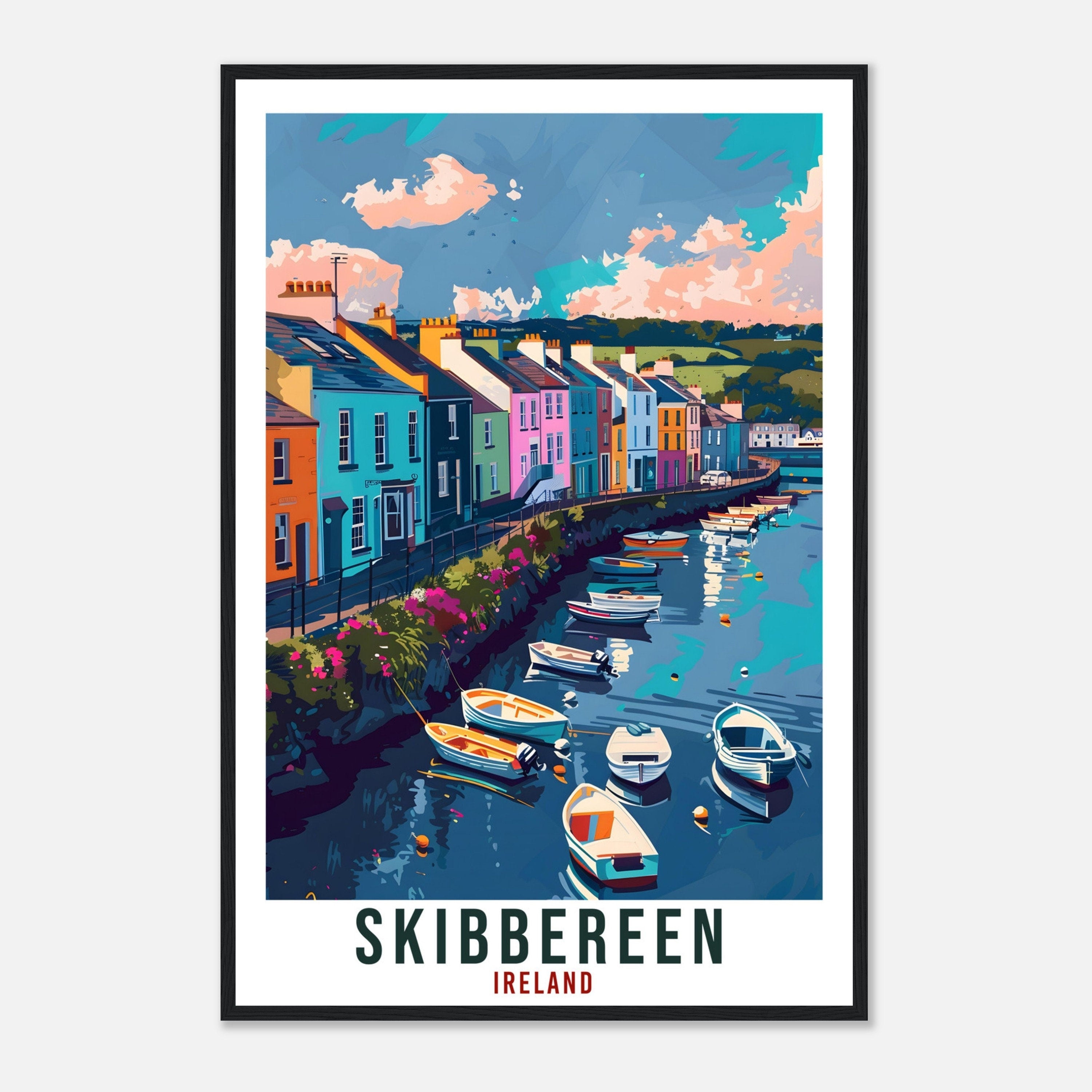 Skibbereen Travel Print Ireland Wall Art Wall Hanging Home Living Décor Skibbereen Gift Art Lovers Irish Artwork Gift Ireland Travel Poster
