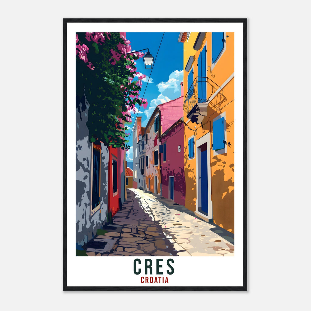 Cres Island Travel Print Croatia Wall Art Wall Hanging Home Décor Cres Gift Croatia Landmark Artwork Gift Cres Croatia Holiday Travel Poster