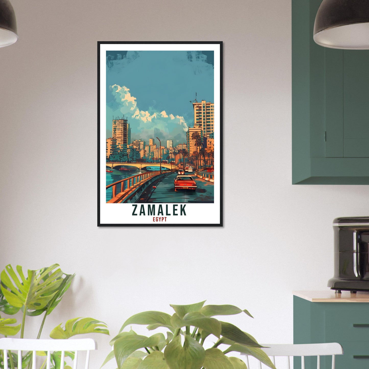 Zamalek Egypt Travel Print Zamalek Wall Art Wall Hanging Home Décor Zamalek Gift Art Lovers Egypt Artwork Gift Print African Landmark Poster