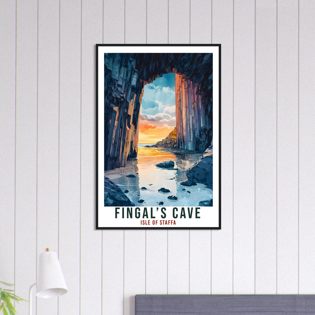 Fingal's Cave Travel Print Scotland Home Decor Fingal's Cave Wall Art Wall Hanging Art Lover Scotland Artwork Travel Poster Fingal's Cave