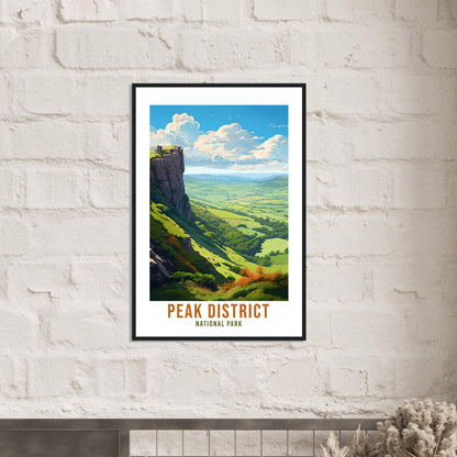 The Peak District Travel Print Peak District Home Decor Mountain Landscape England Nature Wall Hanging Peaks Artwork Gift Travel Poster