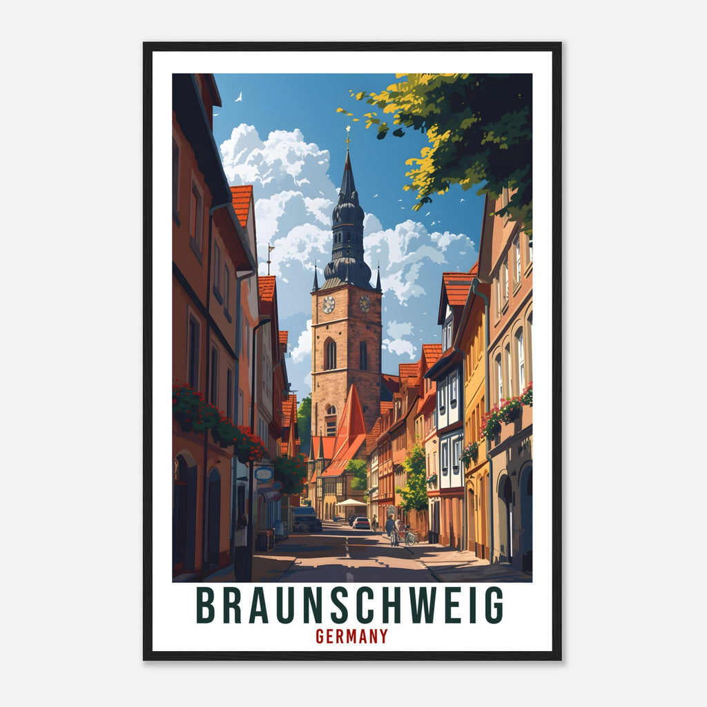 Braunschweig Gift Travel Print Germany Home Decor German Wall Art Gift Wall Hanging Art Lover Germany Artwork Braunschweig Travel Poster
