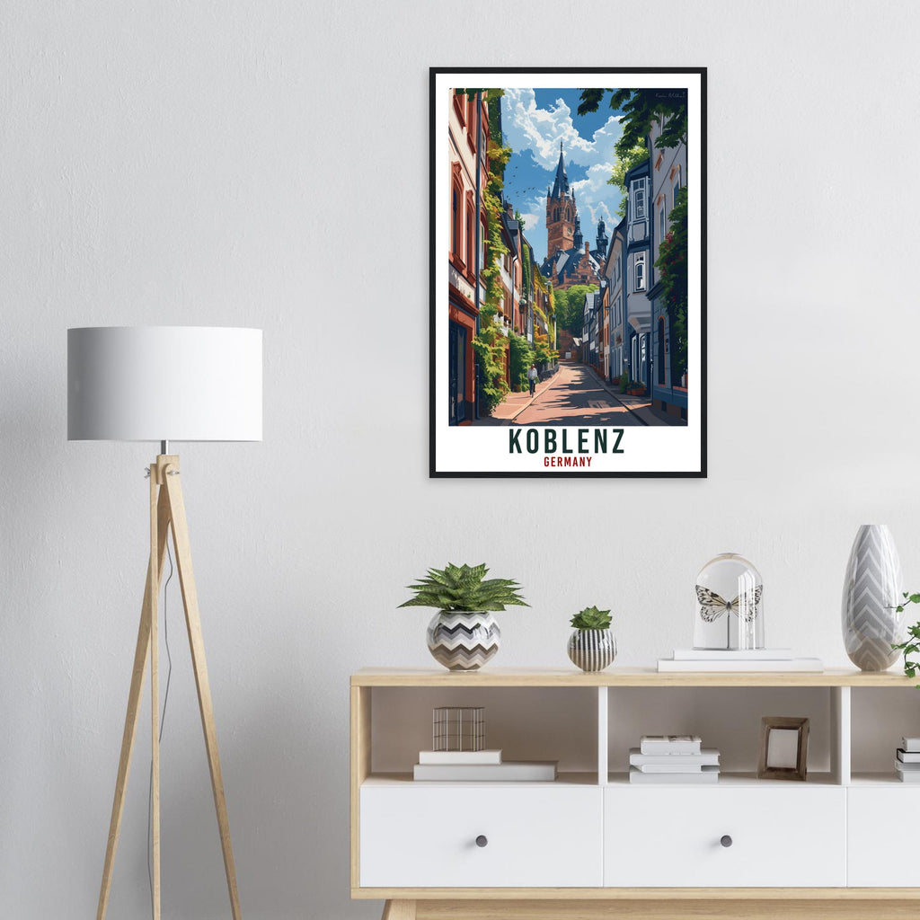 Koblenz Travel Print Germany Home Decoration Koblenz German City Wall Art Gift Wall Hanging Art Lover Germany Artwork Koblenz Travel Poster