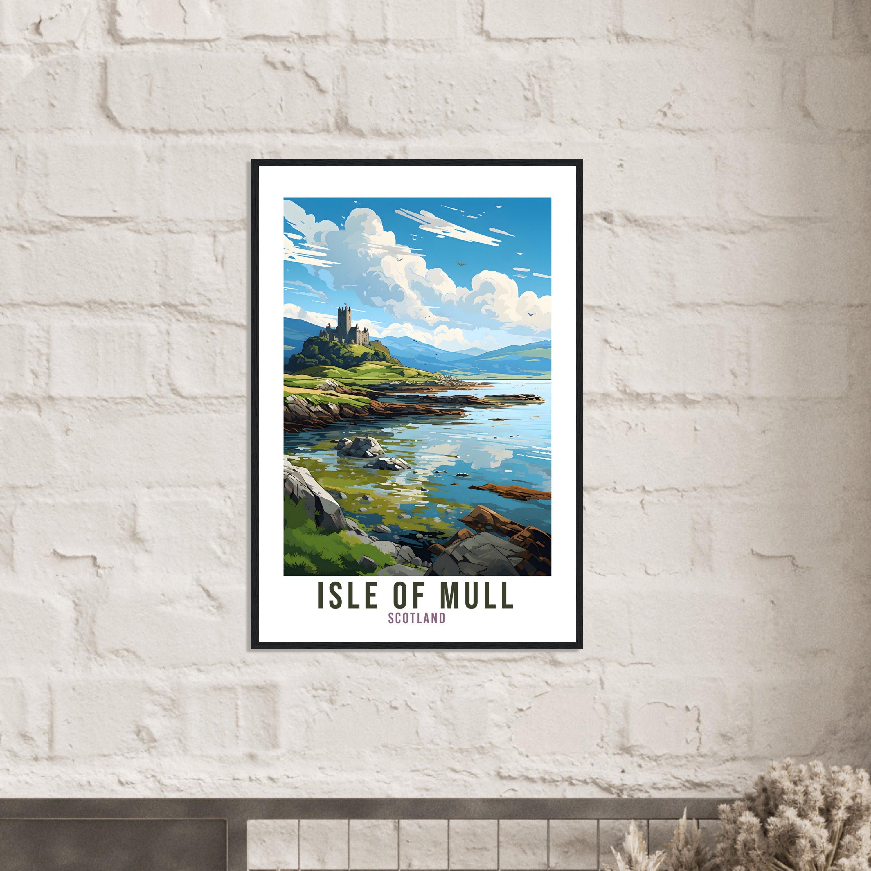 Isle Of Mull Travel Print Scotland Home Decor Isle Of Mull UK Nature Wall Art Isle Of Mull Artwork Gift UK Coast Scottish Travel Poster