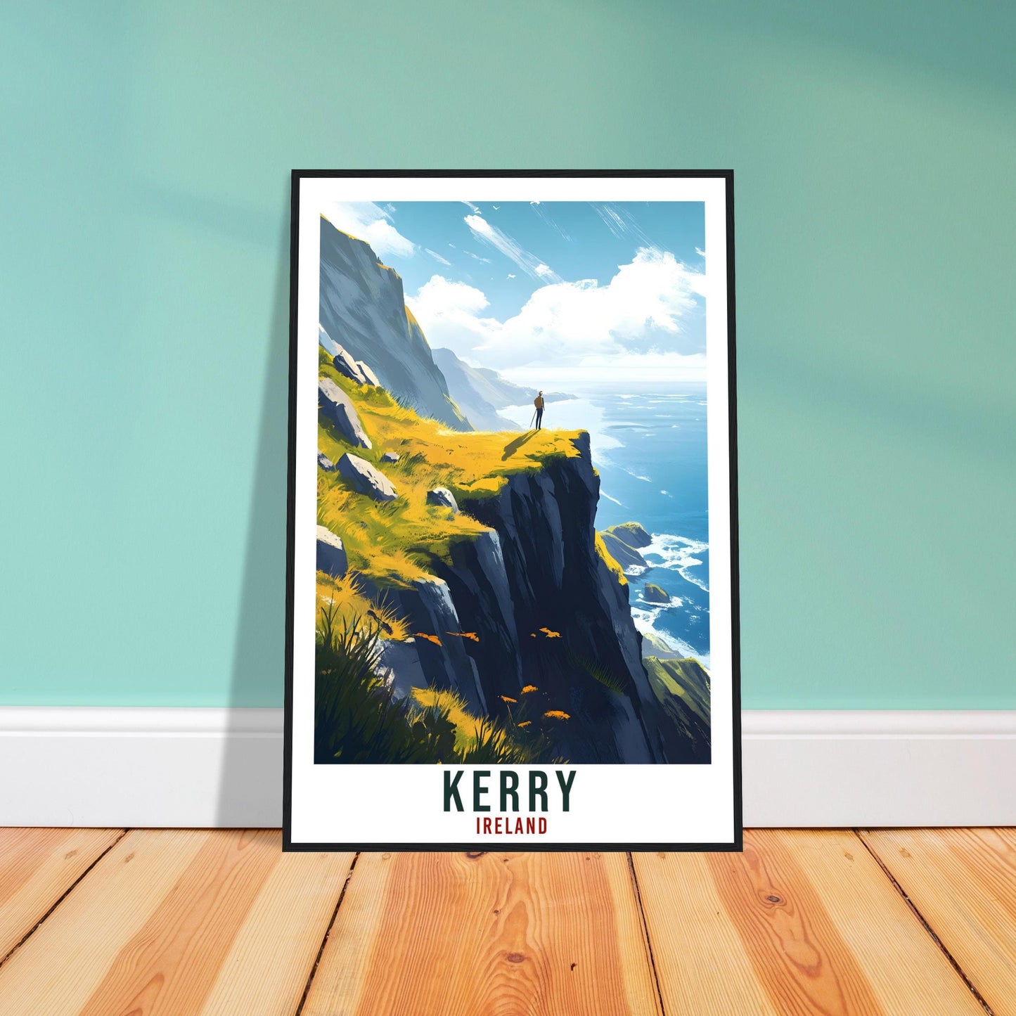 Kerry Travel Print Ireland Home Decor County Kerry Wall Art Wall Hanging Art Lover Irish Artwork Travel Poster Kerry Ireland Travel Art