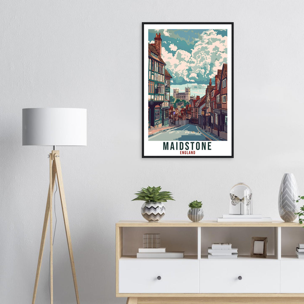 Maidstone Travel Print Wall Art Wall Hanging Home Living Décor Maidstone Gift Art Lovers Gift UK Artwork Gift Print England Travel Poster