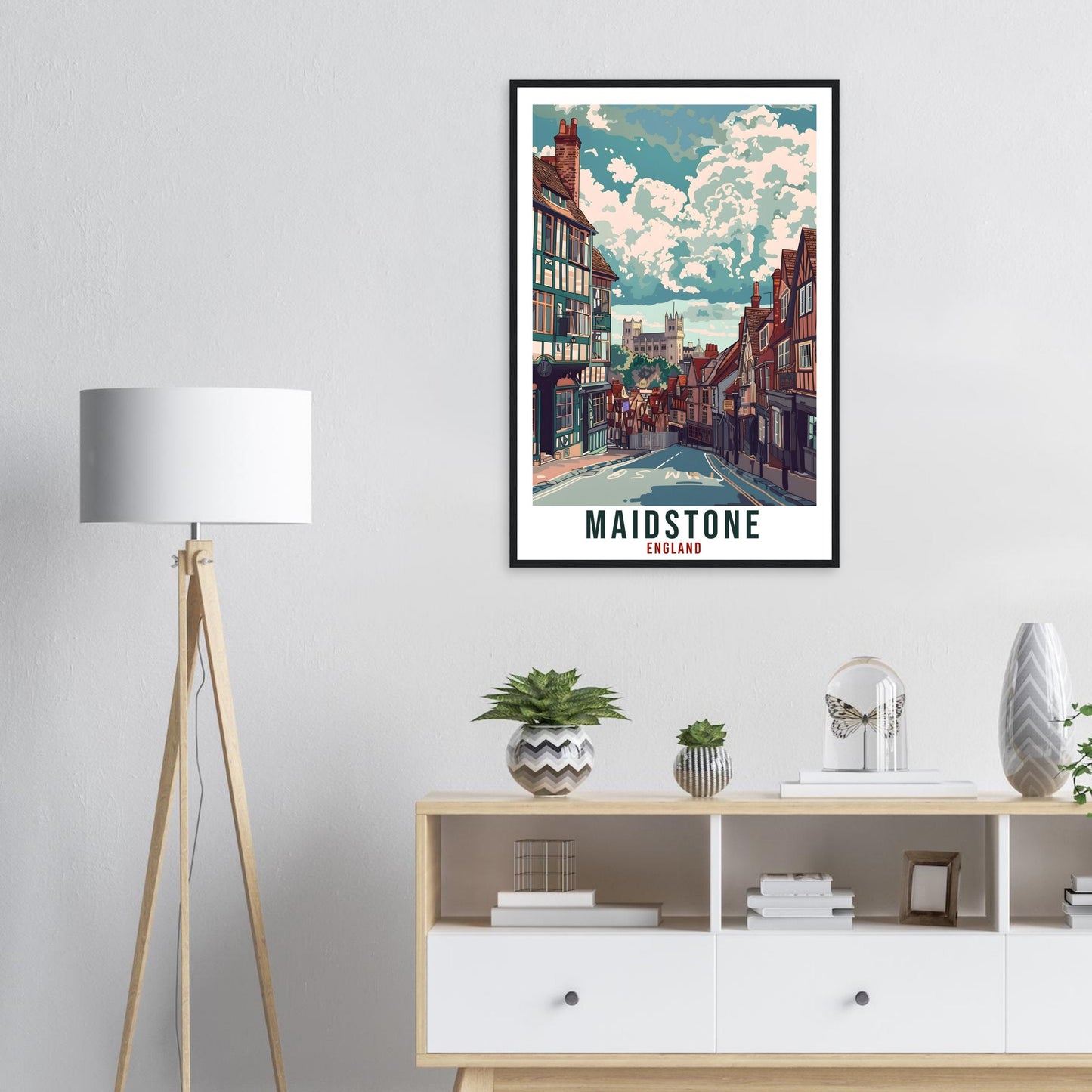 Maidstone Travel Print Wall Art Wall Hanging Home Living Décor Maidstone Gift Art Lovers Gift UK Artwork Gift Print England Travel Poster