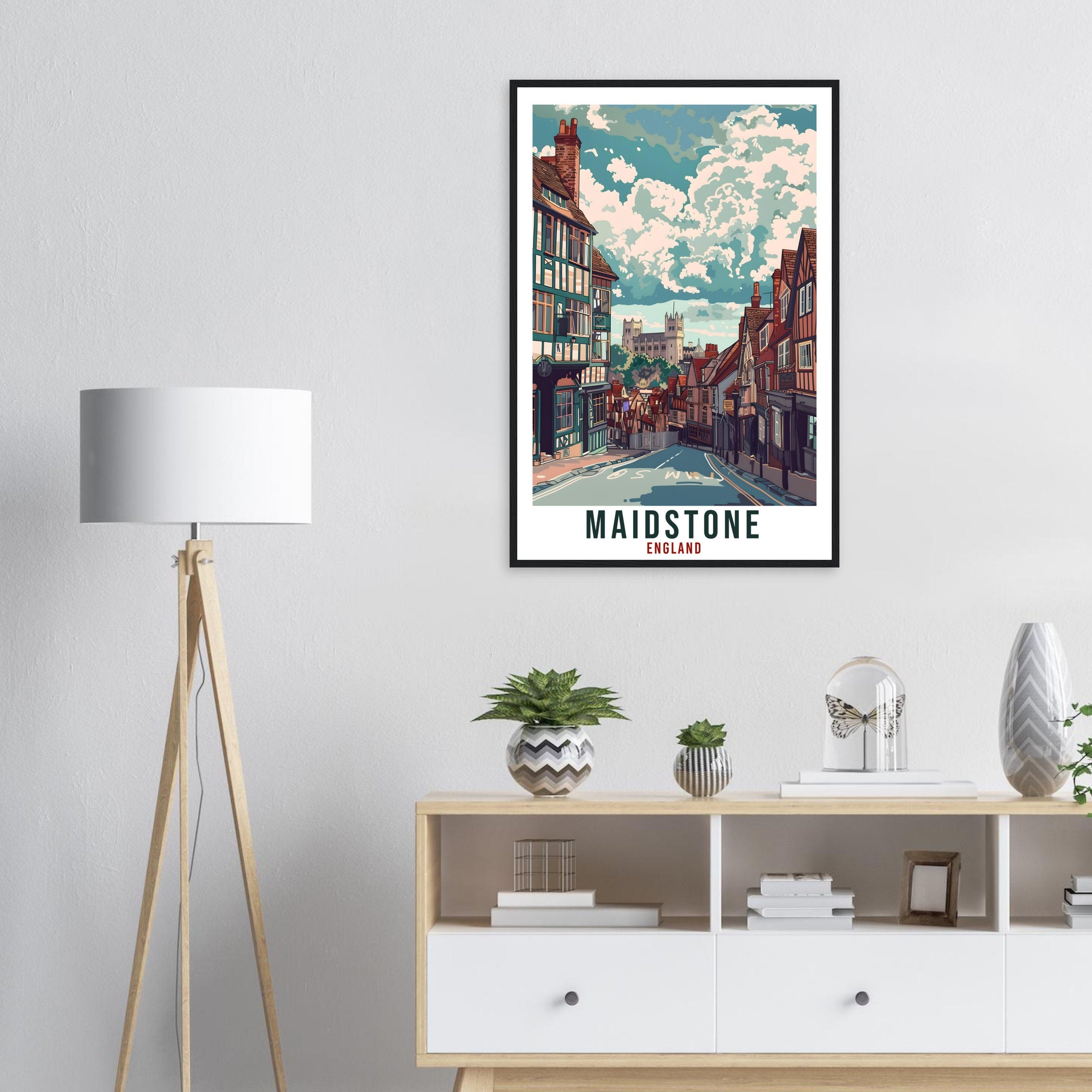 Maidstone Travel Print Wall Art Wall Hanging Home Living Décor Maidstone Gift Art Lovers Gift UK Artwork Gift Print England Travel Poster