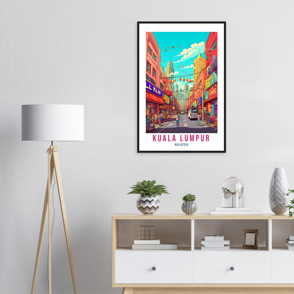 Kuala Lumpur Travel Poster Print Wall Art KL Street Art Wall Hanging Malaysia Gift Holiday Print Vacation Art Print Kuala Lumpur Travel Gift