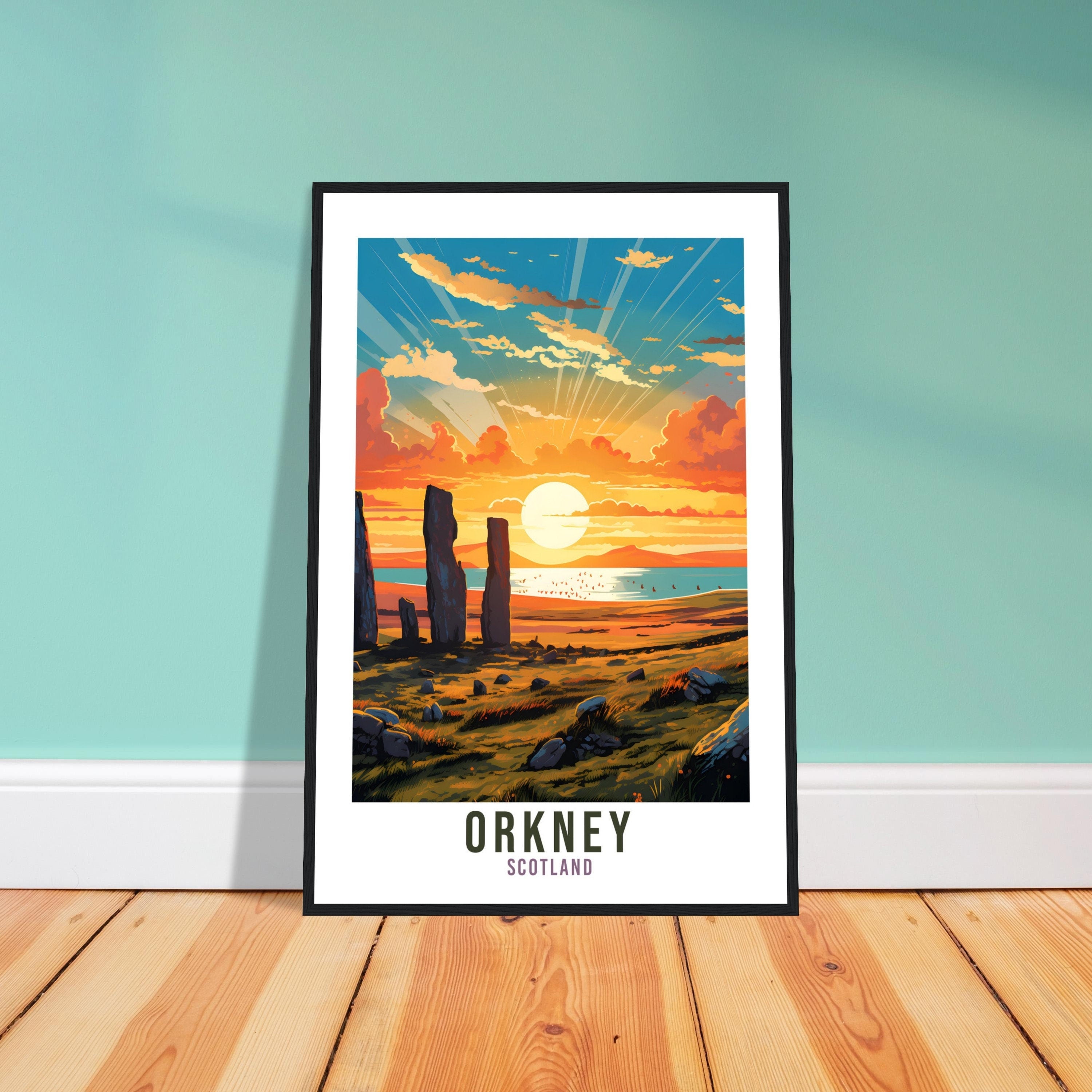 Orkney Print Orkney Home Decor Scotland Island Art Print Orkney Wall Art Scottish Isles Artwork Gift Wall Hanging Orkney Island Sunset
