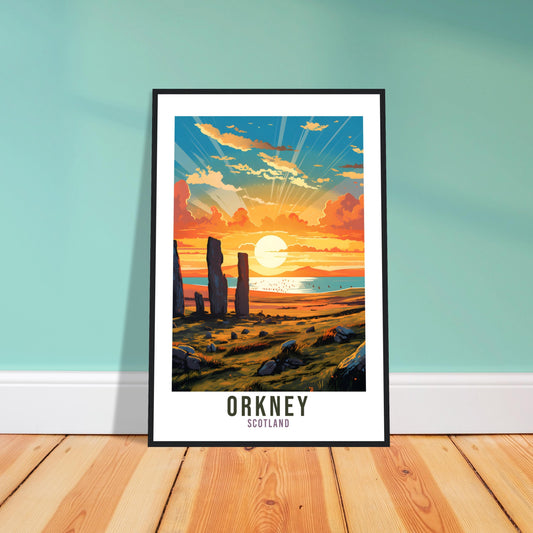 Orkney Print Orkney Home Decor Scotland Island Art Print Orkney Wall Art Scottish Isles Artwork Gift Wall Hanging Orkney Island Sunset