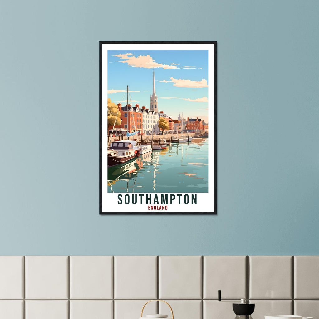 Southampton Travel Print Wall Art Wall Hanging Home Living Décor Southampton Gift Art Lovers Gift Artwork Gift Print England Travel Poster