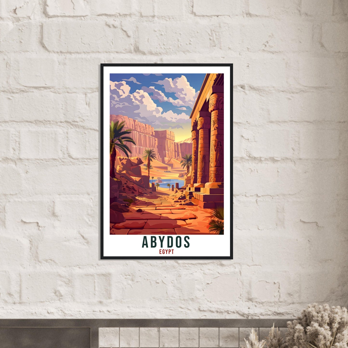 Abydos Egypt Travel Print Abydos Wall Art Wall Hanging Home Décor Abydos Gift Art Lovers Egypt Artwork Gift Print African Landmark Poster