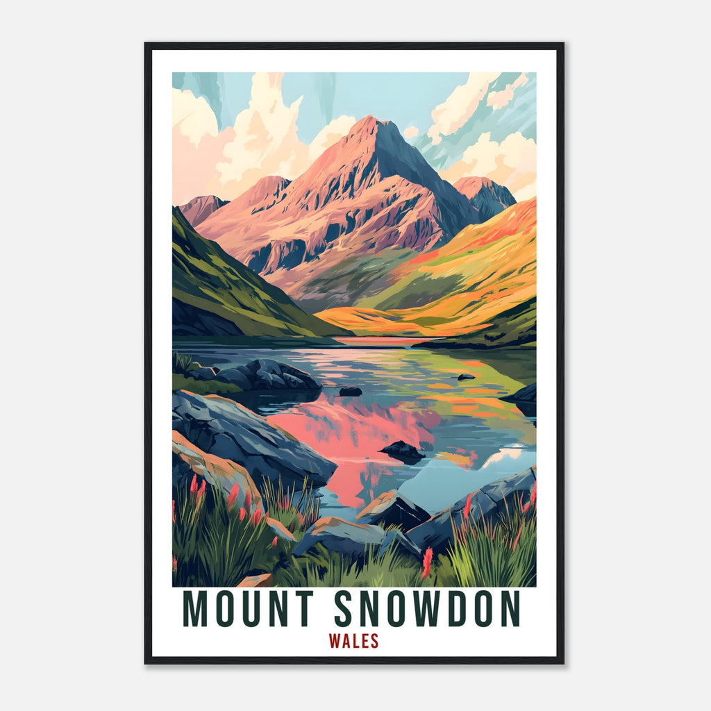 Mount Snowdon Travel Print Wales Home Decor Mount Snowdon Wall Art Wall Hanging Art Lover Wales Artwork Travel Poster Mount Snowdon Art Gift