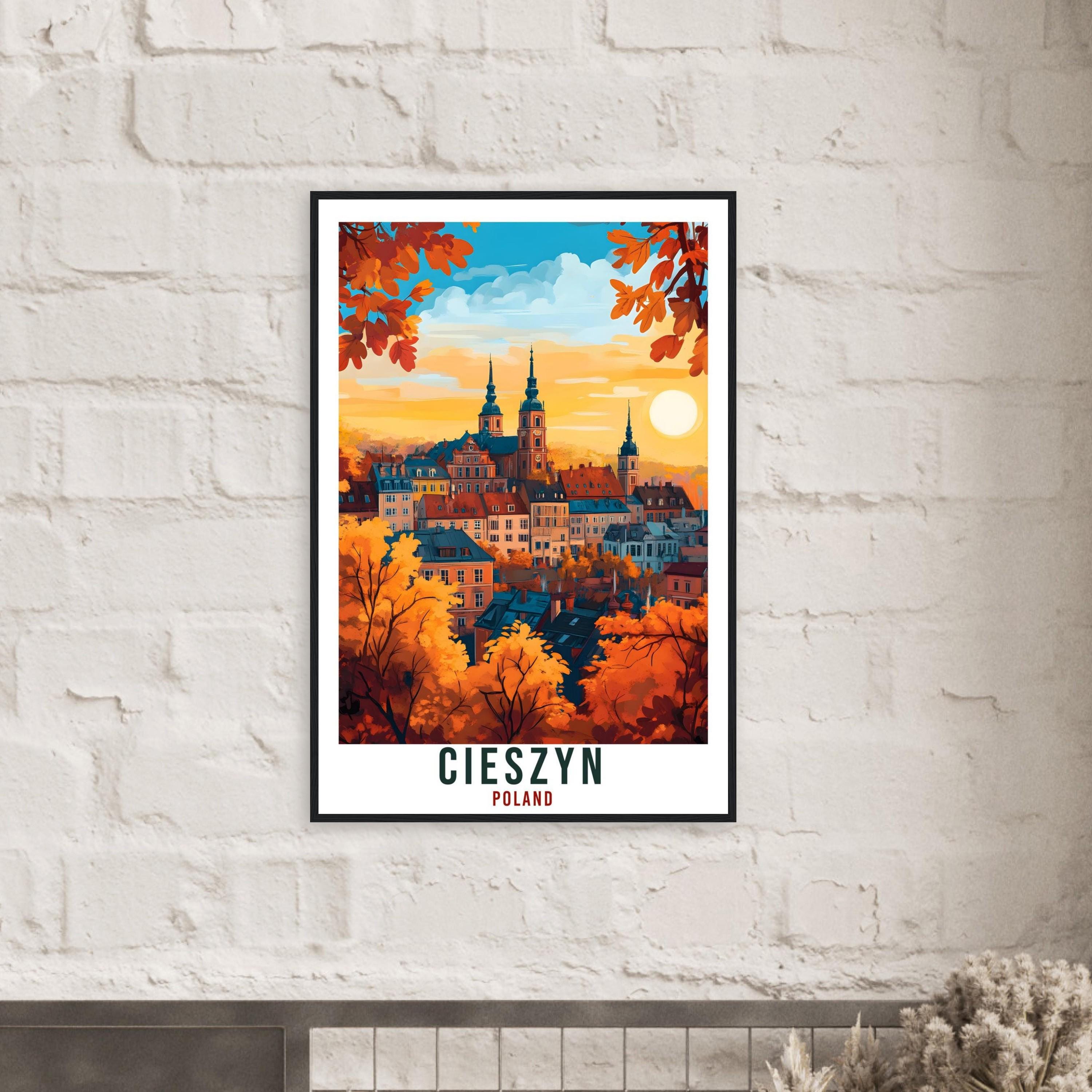 Cieszyn Travel Print Poland Home Decor Cieszyn Wall Art Gift Wall Hanging Art Lover Cieszyn Polish Artwork Travel Poster Poland Travel Art
