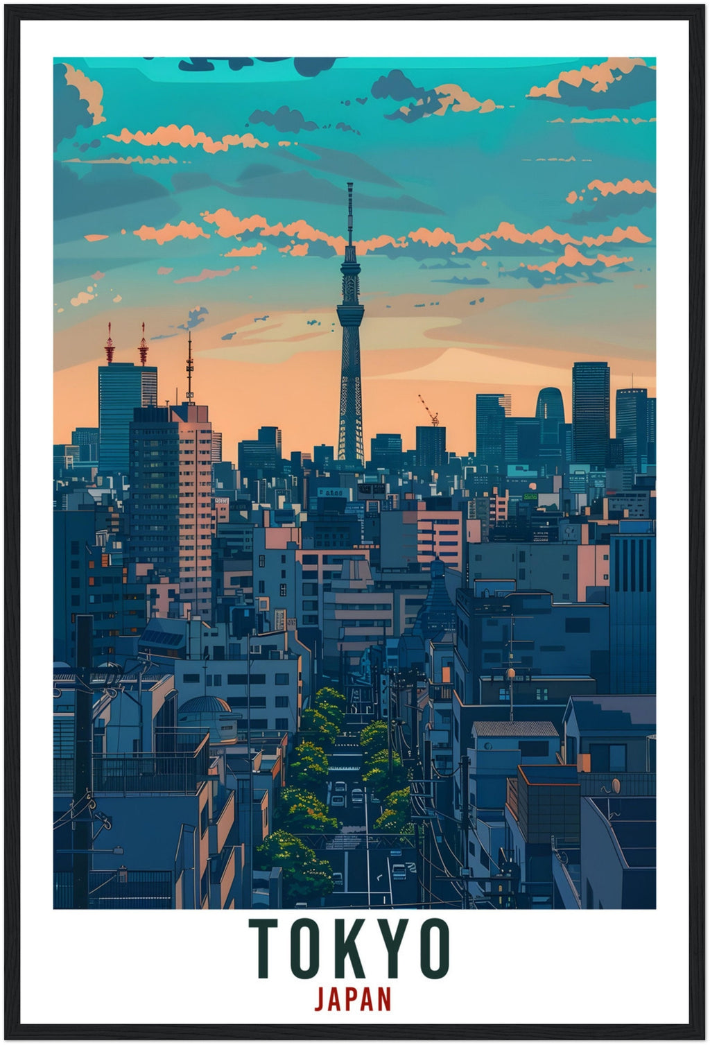 Tokyo Travel Print Japan Home Decoration Tokyo Wall Art Gift Wall Hanging Art Lover Japanese Artwork Japan Tokyo Travel Poster City Print