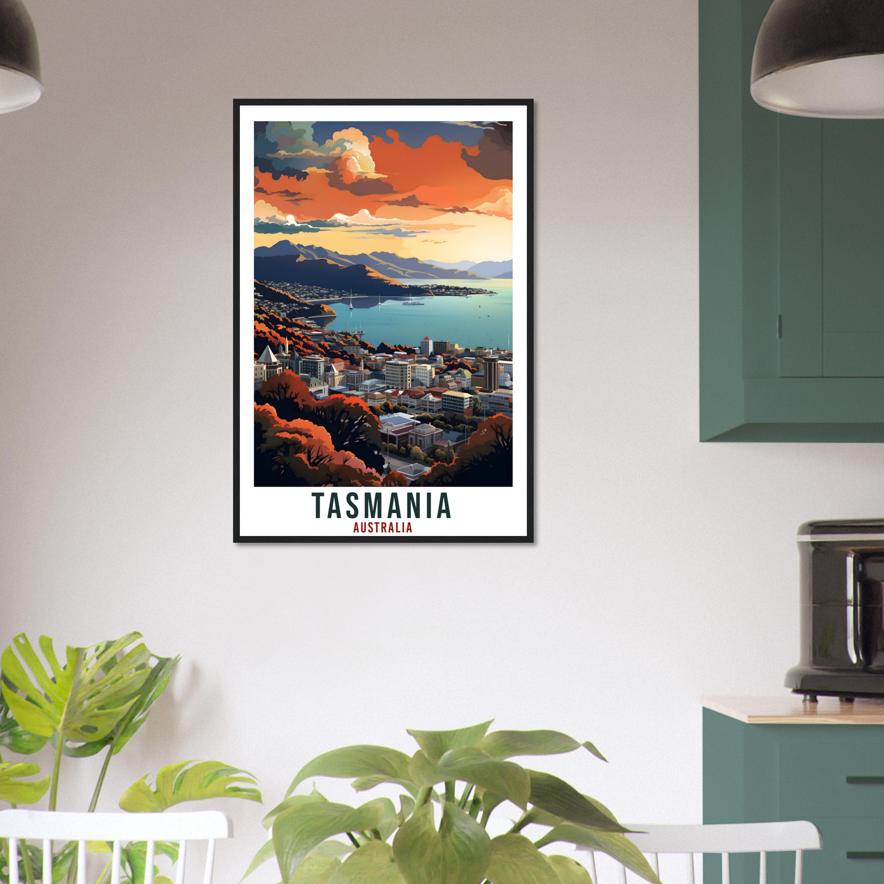Tasmania Travel Poster Wall Art Tasmania Australia Home Décor Artwork Wall Hanging Tasmania Art Gifts Tasmania Travel Print Australian Gift