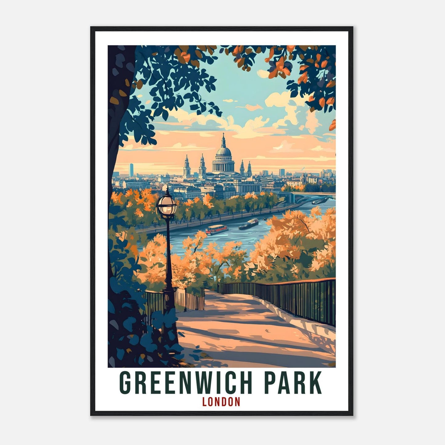 Greenwich Park London Travel Print England Home Decor London Wall Art Gift Wall Hanging Art Lover Greenwich Park England Artwork Poster UK