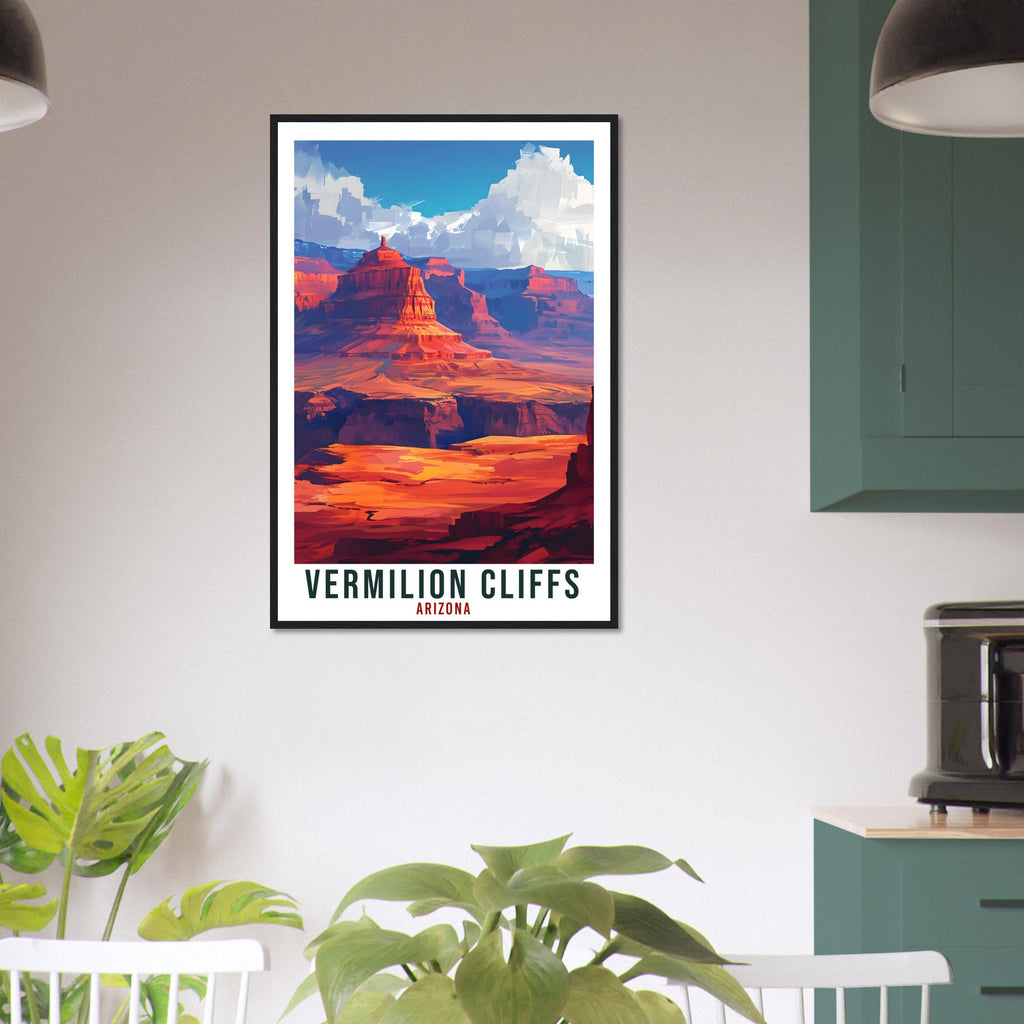 Vermilion Cliffs Travel Print Arizona Home Decor US City Wall Art Gift Wall Hanging Art Lover Arizona Artwork Vermilion Cliffs Travel Poster