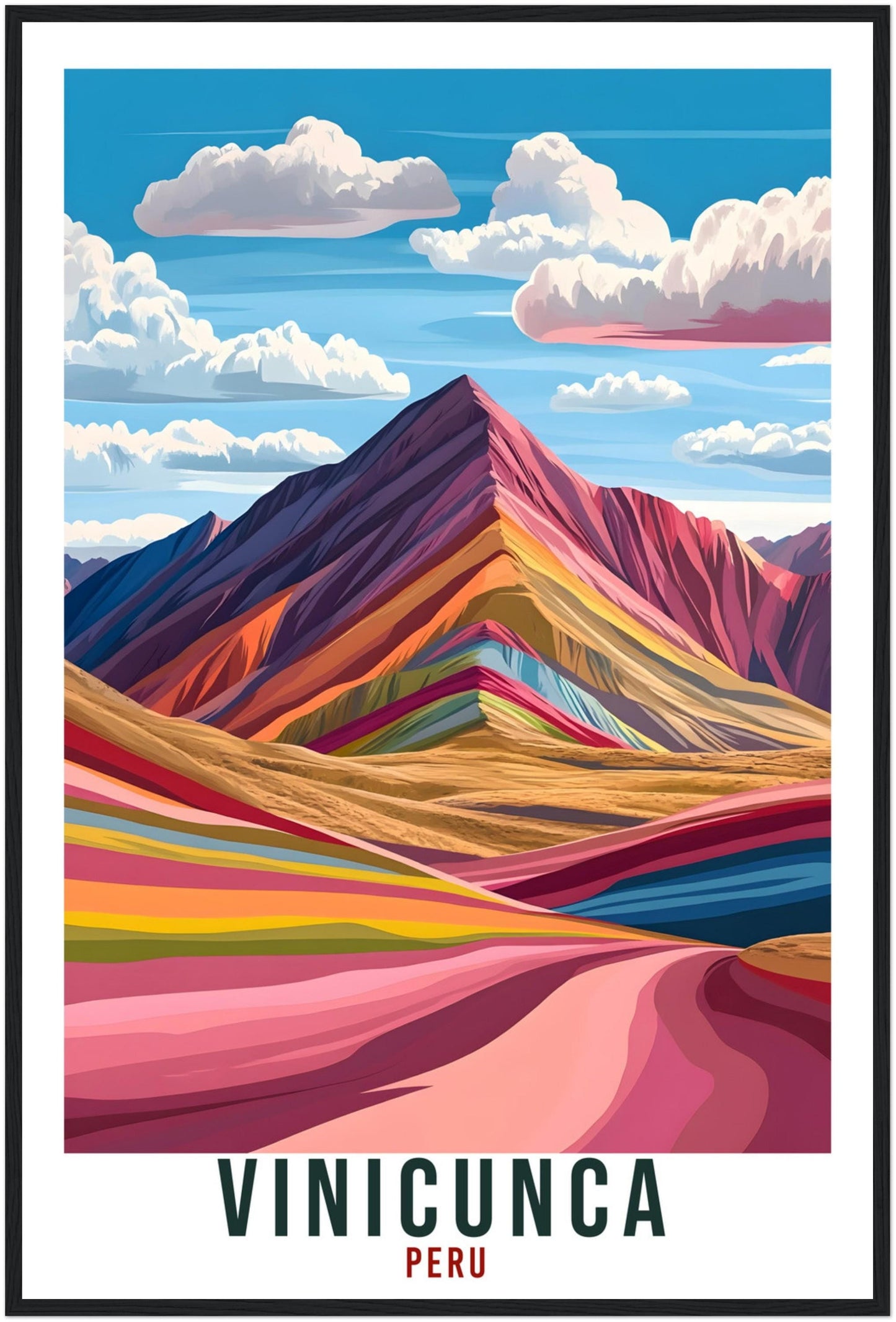 Vinicunca Travel Print Peru Home Decor Vinicunca Wall Art Gift Wall Hanging Art Lover Vinicunca Peruvian Artwork Travel Poster Travel Art
