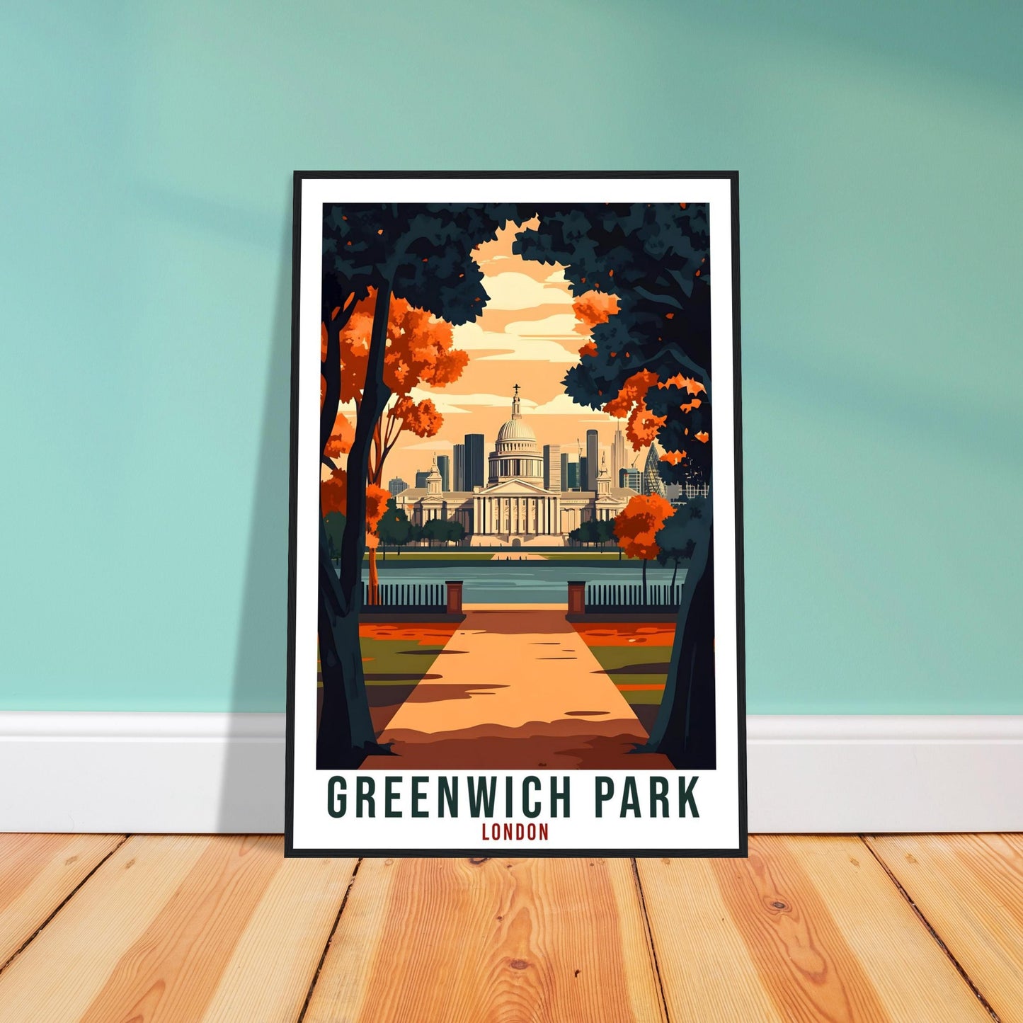 Greenwich Park London Travel Print England Decor PLACE Wall Art Gift Wall Hanging Art Lover Greenwich Park London Artwork Travel Poster Art