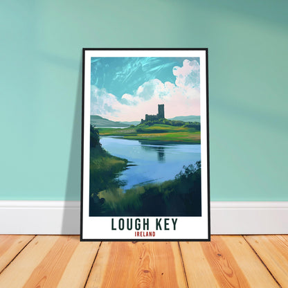 Lough Key Travel Print Ireland Home Decor Lough Key Wall Art Gift Wall Hanging Art Lover Lough Key Irish Artwork Travel Poster Ireland Art