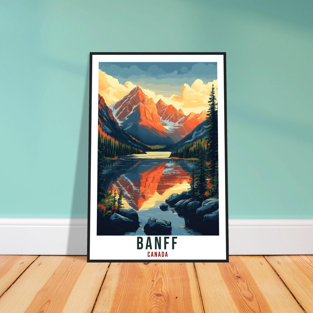 Banff Travel Print Canada Home Decor Banff Wall Art Gift Wall Hanging Art Lover Banff Canadian Artwork Travel Poster North America Art