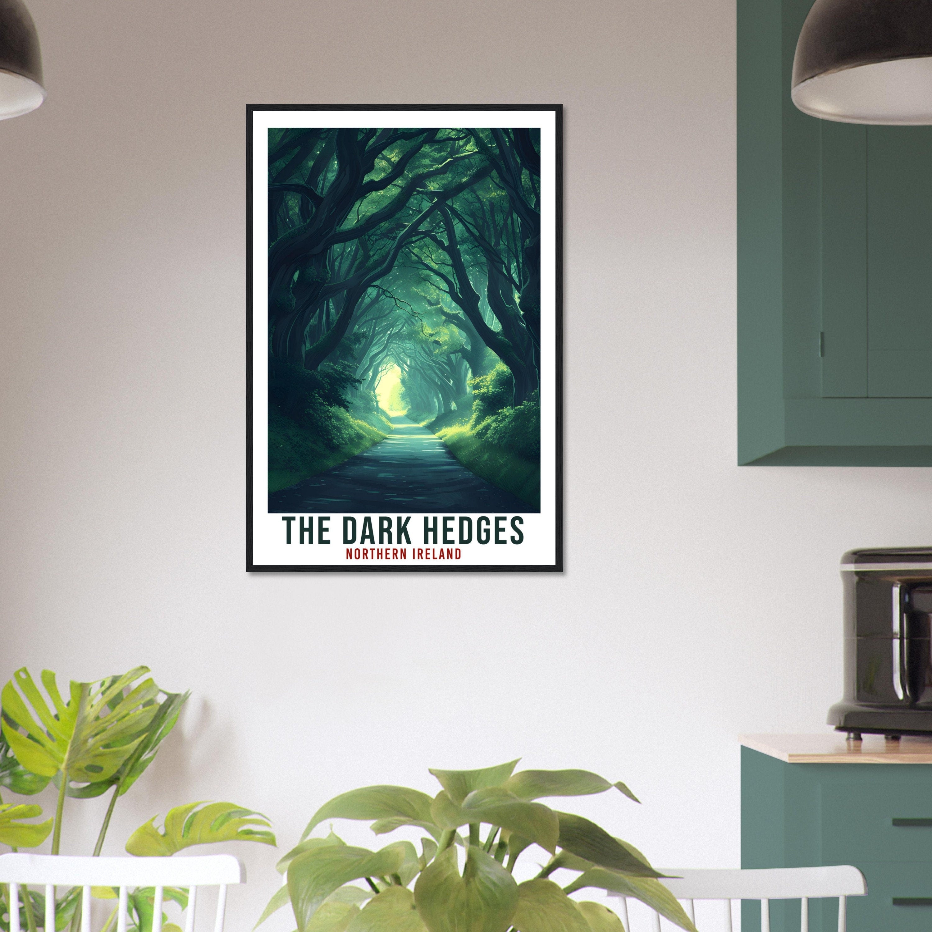 The Dark Hedges Northern Ireland Travel Poster Home Decoration Wall Art Gift Wall Hanging Art Lover Irish Coast Artwork Ireland Travel Print
